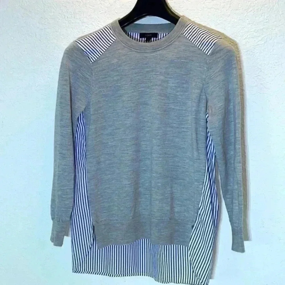 J Crew top Mixed material Merino wool Size small